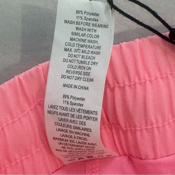 NWT Zyia Active Pink Flow Shorts Size S NWT $42 Drawstring Lined Running - Picture 7 of 7